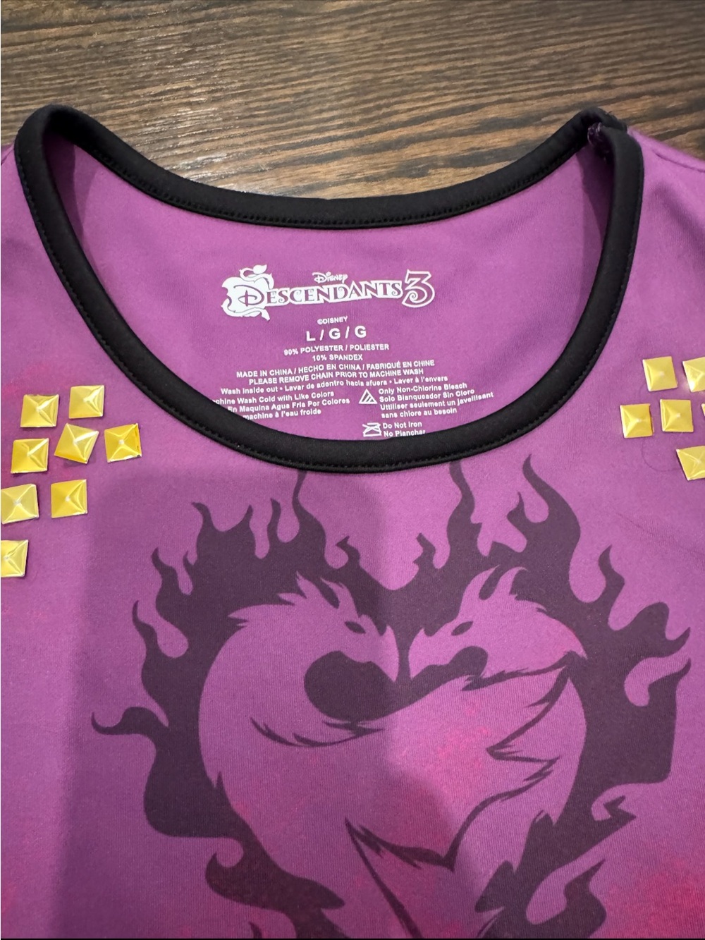 Girls Purple Heart Print Costume Dress - Picture 2 of 3